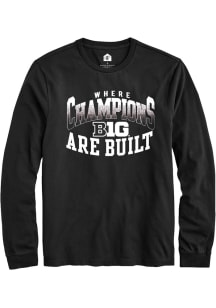 Mens Big Ten Black Rally Champs Arch Design Tee