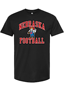 Summit Sportswear Nebraska Cornhuskers Black Football Number One Football Herbie Short Sleeve T Sh..
