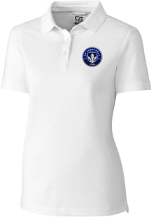 Cutter and Buck Montreal Impact Womens White Advantage Short Sleeve Polo Shirt