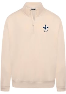 Levelwear Houston Astros Mens Tan Murray Core Long Sleeve Qtr Zip Pullover