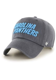 47 Carolina Panthers Script Clean Up Adjustable Hat - Charcoal