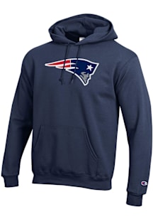 Champion New England Patriots Mens Navy Blue Powerblend Long Sleeve Hoodie