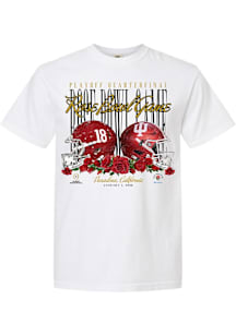 Something Inked Indiana Hoosiers White 2026 Rose Bowl Game vs Alabama Short Sleeve T Shirt