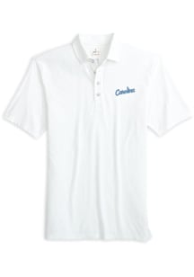 Johnnie O North Carolina Tar Heels Mens White Coastal Short Sleeve Fashion Polo