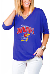 Gameday Couture Kansas Jayhawks Womens Blue Weekender Long Sleeve T-Shirt