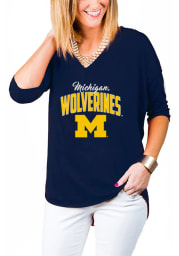 Gameday Couture Michigan Wolverines Womens Navy Blue Weekender Long Sleeve T-Shirt