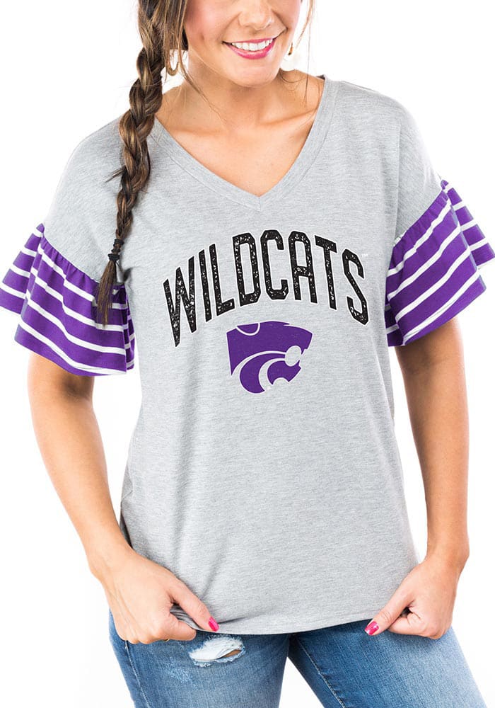 Gameday Couture K-State Wildcats Womens Grey Bring It On Short Sleeve T-Shirt