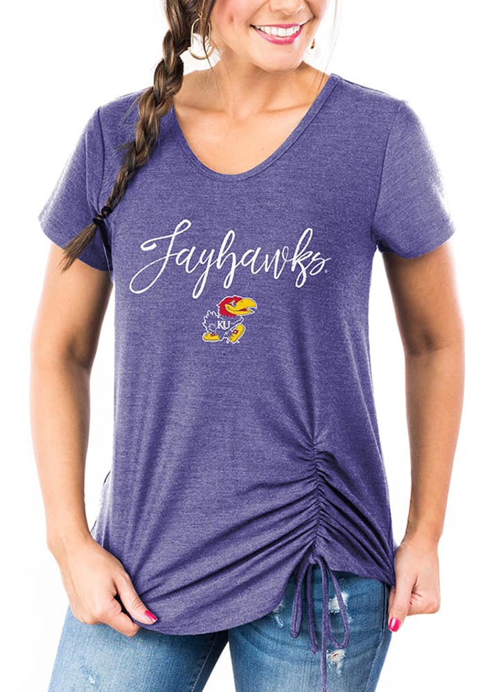Gameday Couture Kansas Jayhawks Womens Blue In A Cinch Short Sleeve T-Shirt