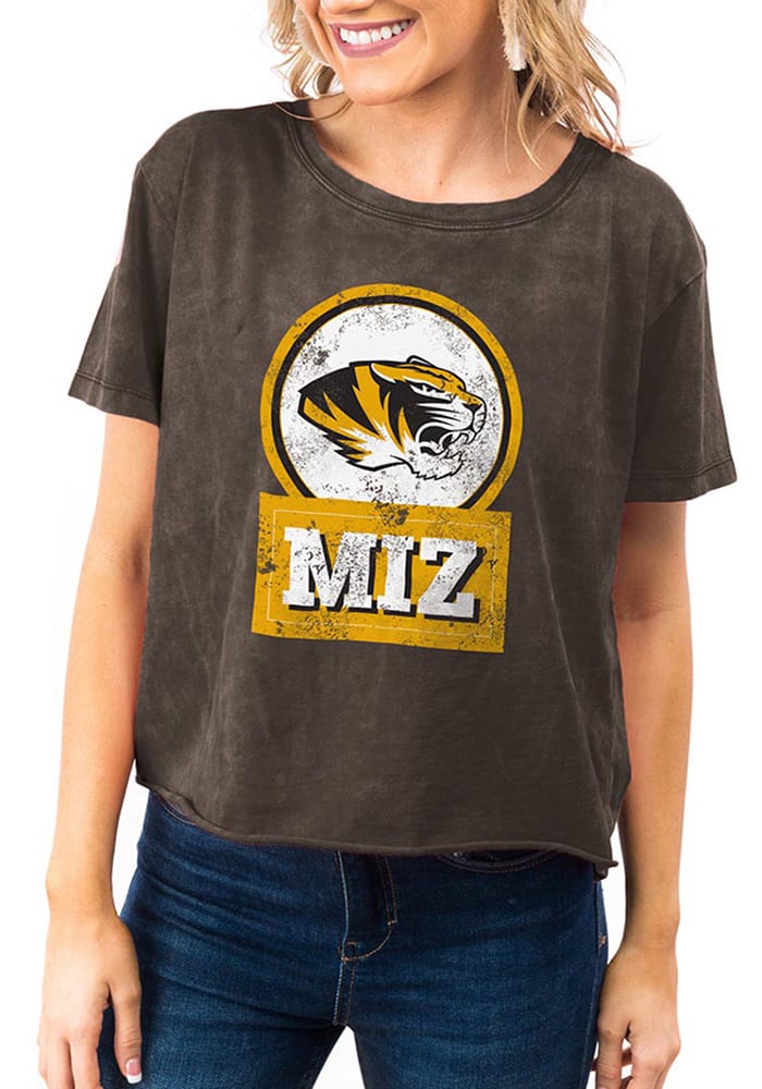 Gameday Couture Missouri Tigers Womens Black Keep It Cropped Short Sleeve T-Shirt