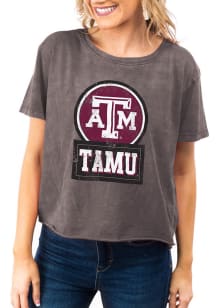 Gameday Couture Texas A&amp;M Aggies Womens Grey Keep It Cropped Short Sleeve T-Shirt