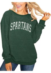 Gameday Couture Michigan State Spartans Womens Grey Its a Date Crew Sweatshirt