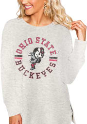Gameday Couture Ohio State Buckeyes Womens Grey Hide and Chic Crew Sweatshirt