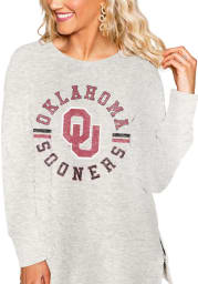 Gameday Couture Oklahoma Sooners Womens Grey Hide and Chic Crew Sweatshirt