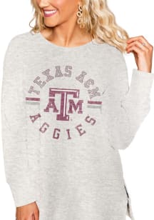 Gameday Couture Texas A&amp;M Aggies Womens Grey Hide and Chic Crew Sweatshirt