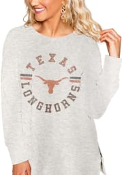 Gameday Couture Texas Longhorns Womens Grey Hide and Chic Crew Sweatshirt