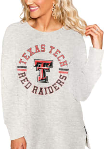 Gameday Couture Texas Tech Red Raiders Womens Grey Hide and Chic Crew Sweatshirt
