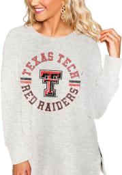 Gameday Couture Texas Tech Red Raiders Womens Grey Hide and Chic Crew Sweatshirt