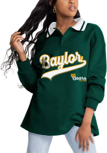Gameday Couture Baylor Bears Womens Green Happy Hour Knit Collared LS Tee