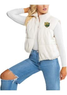 Gameday Couture Baylor Bears Womens White Wandering Around Mini Corduroy Puffer Vest