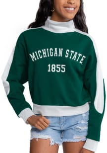 Gameday Couture Michigan State Spartans Womens Green Make It A Mock Crew Sweatshirt