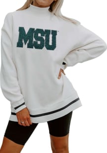 Gameday Couture Michigan State Spartans Womens White This Is It Mock Neck Crew Sweatshirt