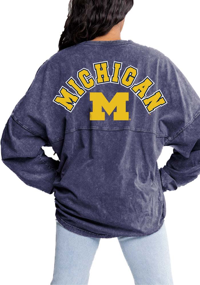 Gameday Couture Michigan Wolverines Womens Navy Blue Must Have LS Tee