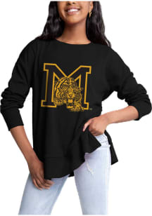 Gameday Couture Missouri Tigers Womens Black Side Slit Crew Sweatshirt