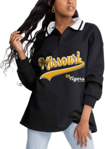 Gameday Couture Missouri Tigers Womens Black Happy Hour Knit Collared LS Tee