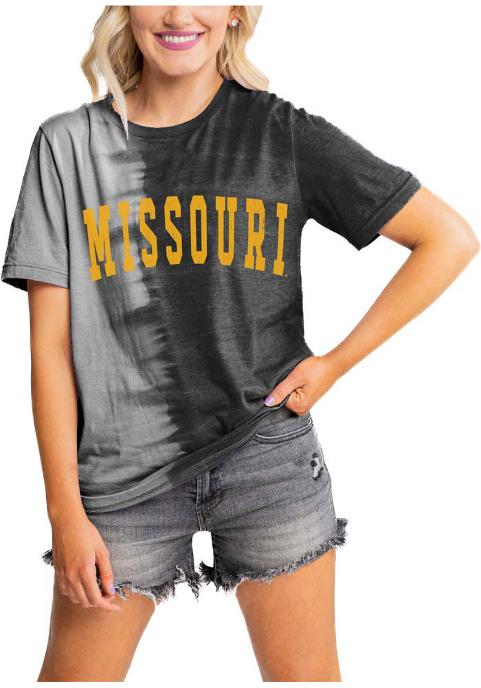 Gameday Couture Missouri Tigers Womens Black Find Your Groove Split Dye Short Sleeve T-Shirt