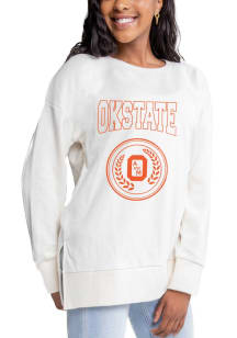 Gameday Couture Oklahoma State Cowboys Womens Ivory Side Slit Crew Sweatshirt