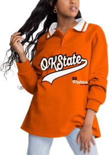Gameday Couture Oklahoma State Cowboys Womens Black Happy Hour Knit Collared LS Tee