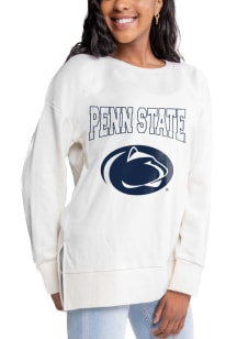 Gameday Couture Penn State Nittany Lions Womens Ivory Side Slit Crew Sweatshirt