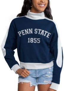 Gameday Couture Penn State Nittany Lions Womens Navy Blue Make It A Mock Crew Sweatshirt