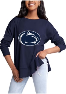 Gameday Couture Penn State Nittany Lions Womens Navy Blue Side Slit Crew Sweatshirt