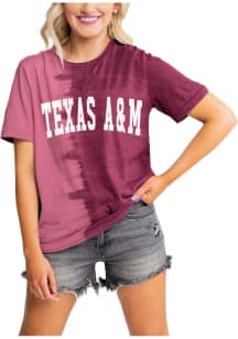Gameday Couture Texas A&amp;M Aggies Womens Maroon Find Your Groove Split Dye Short Sleeve T-Shirt