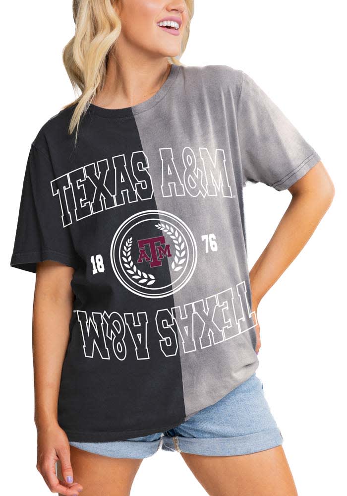 Women's Gameday Couture Gray Texas A&M Aggies After Party Cropped T-Shirt