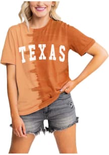 Gameday Couture Texas Longhorns Womens Burnt Orange Find Your Groove Split Dye Short Sleeve T-Sh..