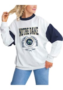 Gameday Couture Notre Dame Fighting Irish Womens White Its a Vibe Crew Sweatshirt
