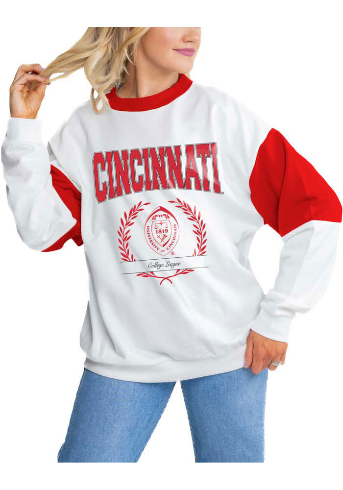 Gameday Couture Cincinnati Bearcats Womens White Its a Vibe Crew Sweatshirt