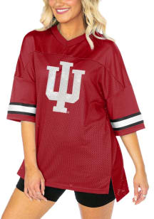 Indiana Hoosiers Womens Gameday Couture Rookie Move Oversized Sequins Fashion Football Jersey - ..