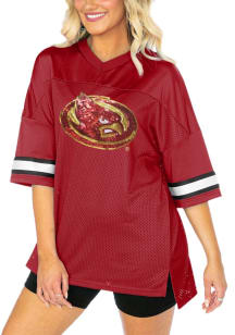 Iowa State Cyclones Womens Gameday Couture Rookie Move Oversized Sequins Fashion Football Jersey..
