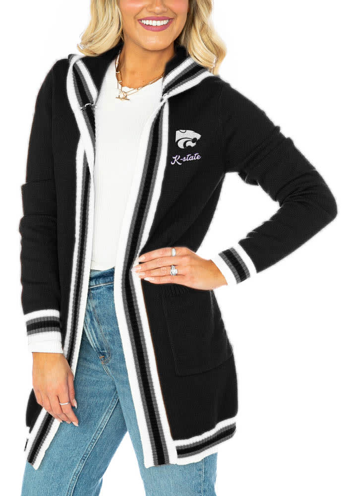 Gameday Couture K-State Wildcats Womens Black One More Round Long Sleeve Cardigan