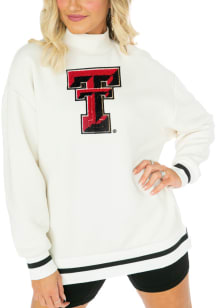 Gameday Couture Texas Tech Red Raiders Womens White This Is It Mock Neck Crew Sweatshirt