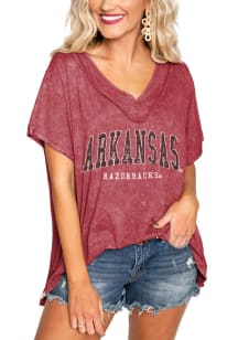 Gameday Couture Arkansas Razorbacks Womens Crimson In a Flash Short Sleeve T-Shirt