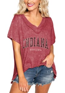 Gameday Couture Indiana Hoosiers Womens Crimson In a Flash Short Sleeve T-Shirt