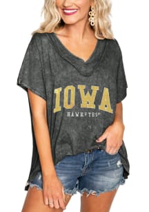Gameday Couture Iowa Hawkeyes Womens Black In a Flash Short Sleeve T-Shirt