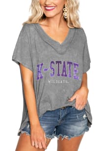 Gameday Couture K-State Wildcats Womens Grey In a Flash Short Sleeve T-Shirt