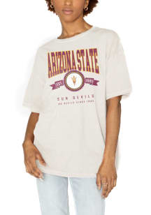 Gameday Couture Arizona State Sun Devils Womens Ivory Oversized Short Sleeve T-Shirt
