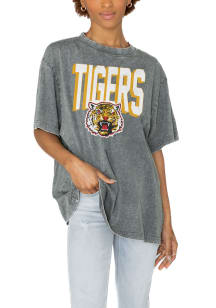 Gameday Couture Grambling State Tigers Womens Grey Solid Defense Short Sleeve T-Shirt