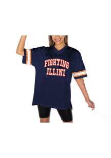 Illinois Fighting Illini Womens Gameday Couture Until Kickoff Rhinestone Fashion Football Jersey..